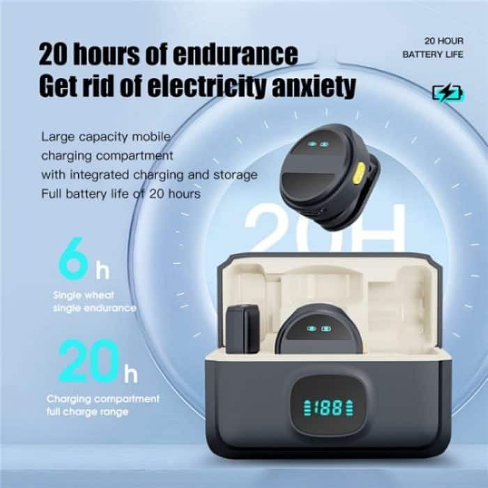 SX21 Typ-C-Port 2,4 G Smart Clip-On Wireless-Mikrofon – Bild 4