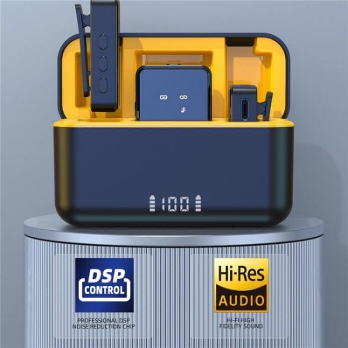 SX12 kabelloses Lavalier-Ansteckmikrofon mit zwei Mikrofonen + Empfänger – Bild 2