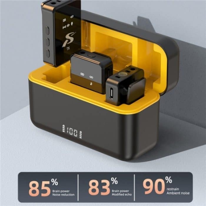 SX12 kabelloses Lavalier-Ansteckmikrofon mit zwei Mikrofonen + Empfänger – Bild 4