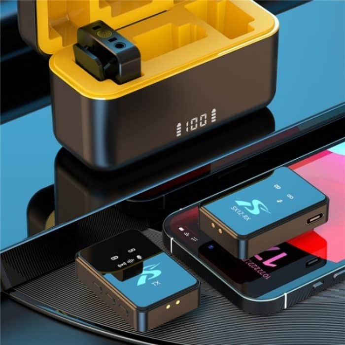 SX12 kabelloses Lavalier-Ansteckmikrofon mit zwei Mikrofonen + Empfänger – Bild 5