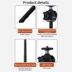 JMARY MT-29 Mini Ausziehbarer Live-Streaming-Desktop-Stativ Selfie-Stick Kamera-Telefonhalter – Bild 5