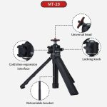 JMARY MT-29 Mini Ausziehbarer Live-Streaming-Desktop-Stativ Selfie-Stick Kamera-Telefonhalter – Bild 9