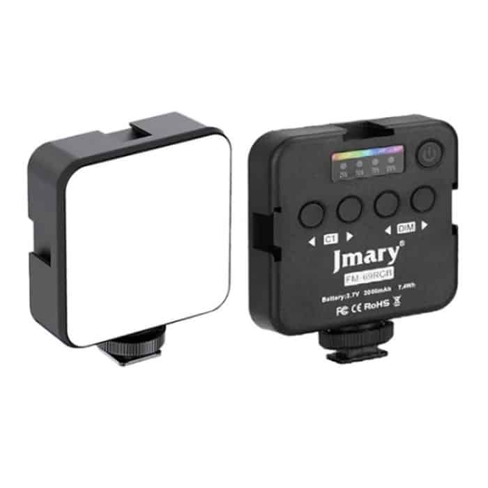 JMARY FM-69RGB Tragbare Mini-RGB-Videoleuchte, Kameraleuchte, Fotografie-Beleuchtungslampe – Bild 1