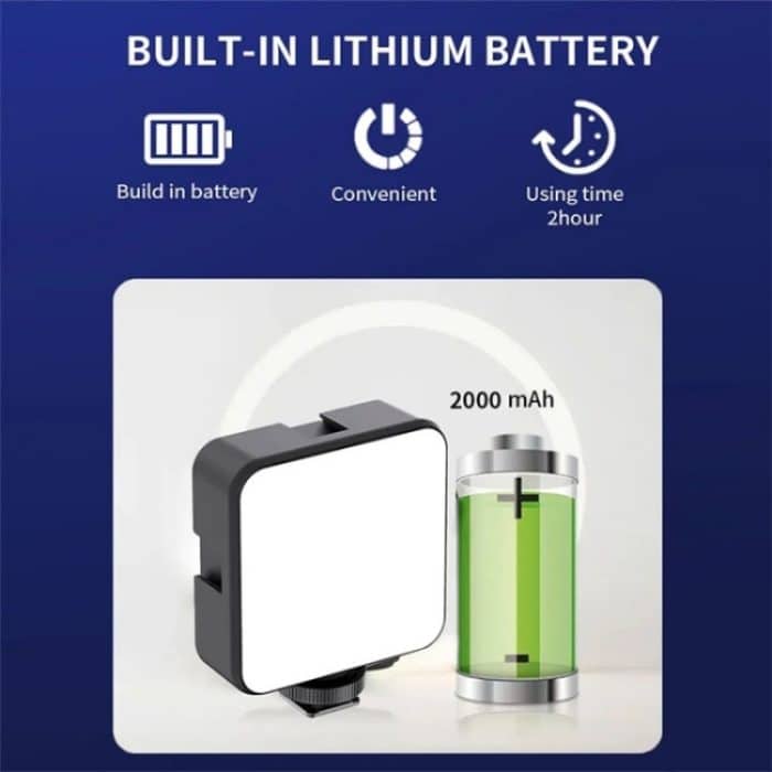 JMARY FM-69RGB Tragbare Mini-RGB-Videoleuchte, Kameraleuchte, Fotografie-Beleuchtungslampe – Bild 4