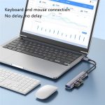 T505 Laptop-Telefonadapter Typ C auf USB2.0x2 + USB3.0 + TF-/SD-Kartensteckplätze USB-HUB – Bild 5