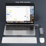 T513 USB-A / Typ-C auf USB3.0 x 3 + USB-C + Gigabit Laptop-Adapter-Dockingstation – Bild 7