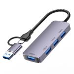T203 USB + Typ-C 3.0 Konverter Hub 5Gbps USB 3.0 Datenübertragungsadapter für Laptop/Tablet PC