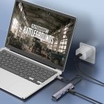 T506 Aluminiumlegierung Multi-Port-Konverter USB-C 3.0 zu PD + USB 3.0 + 2 x USB 2.0 Adapter HUB – Bild 7