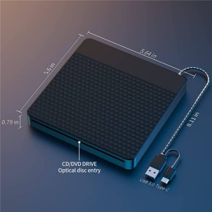X001 USB 3.0 + Typ-C Disc-Player Externes optisches Laufwerk CD / DVD-Brenner-Lesegerät – Bild 7
