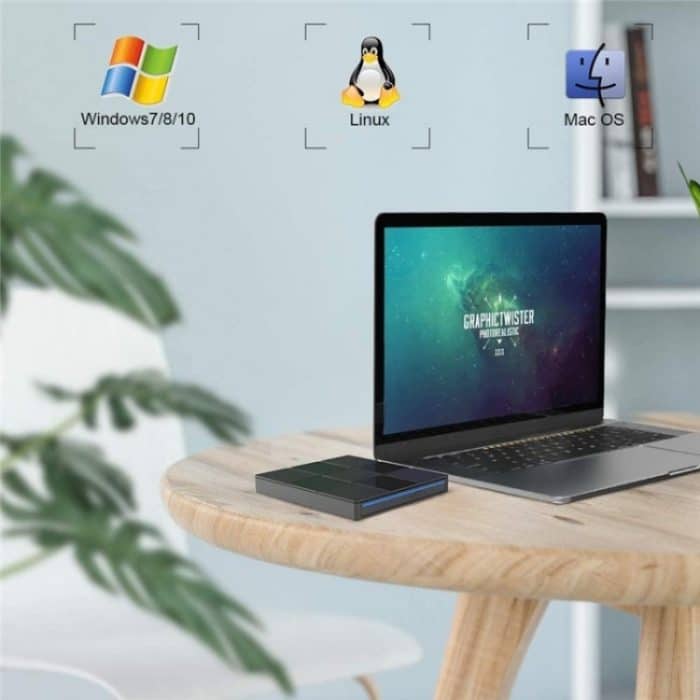 009 mit USB-Anschluss für Laptop-Computer Externes DVD-Laufwerk USB 3.0 + Typ-C-Adapter – Bild 7