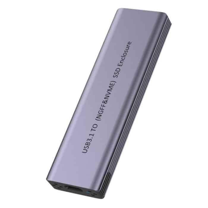 SYA0026049.jpg S186 Aluminiumlegierung NVME M.2 Externes Festplattengehäuse USB3.1 10Gbps SATA SSD-Gehäuse – Bild 1