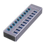 U310 10-in-1 USB 3.0 Erweiterungs-HUB USB-Ladestation mit individuellem Schalter