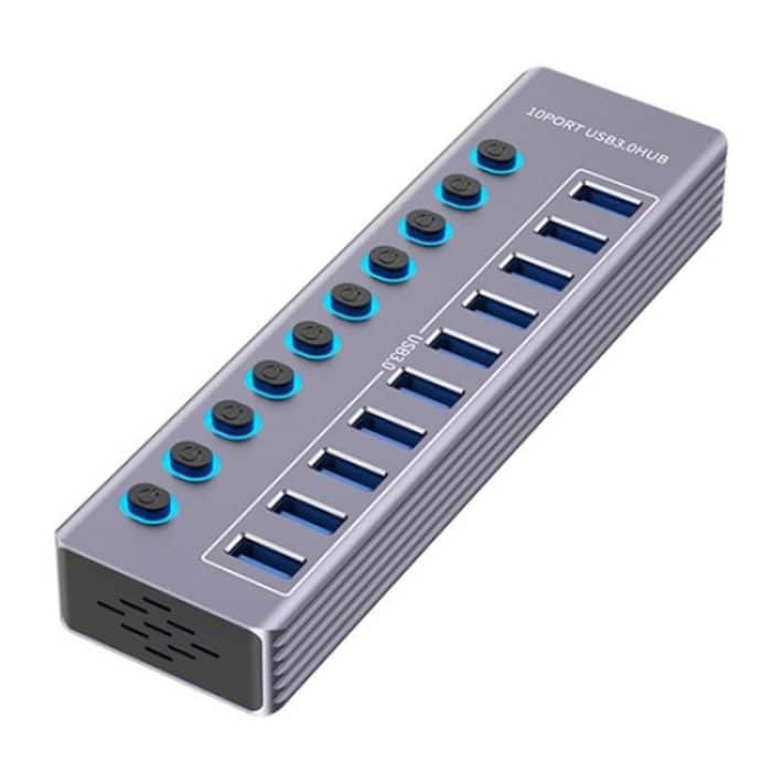 SYA0026052.jpg U310 10-in-1 USB 3.0 Erweiterungs-HUB USB-Ladestation mit individuellem Schalter – Bild 1