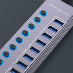 U310 10-in-1 USB 3.0 Erweiterungs-HUB USB-Ladestation mit individuellem Schalter – Bild 8