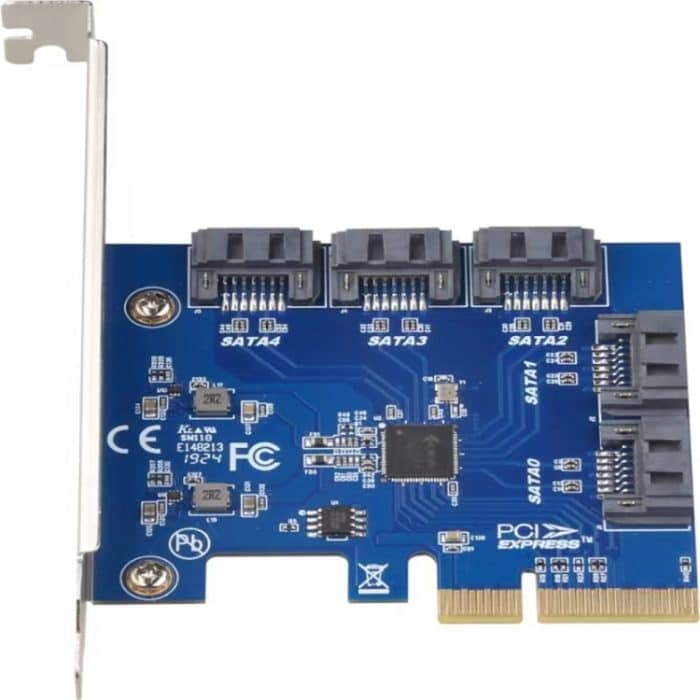 5-Port Nicht-RAID SATA III 6Gb/s PCIe x4 Controllerkarte – Bild 3