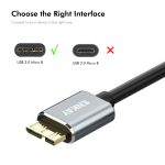 ENKAY USB 3.0 A auf USB 3.0 Micro B 5Gbps Datenkamera-Festplattenkabel, 0.5m, 1m, 1.5m – Bild 2