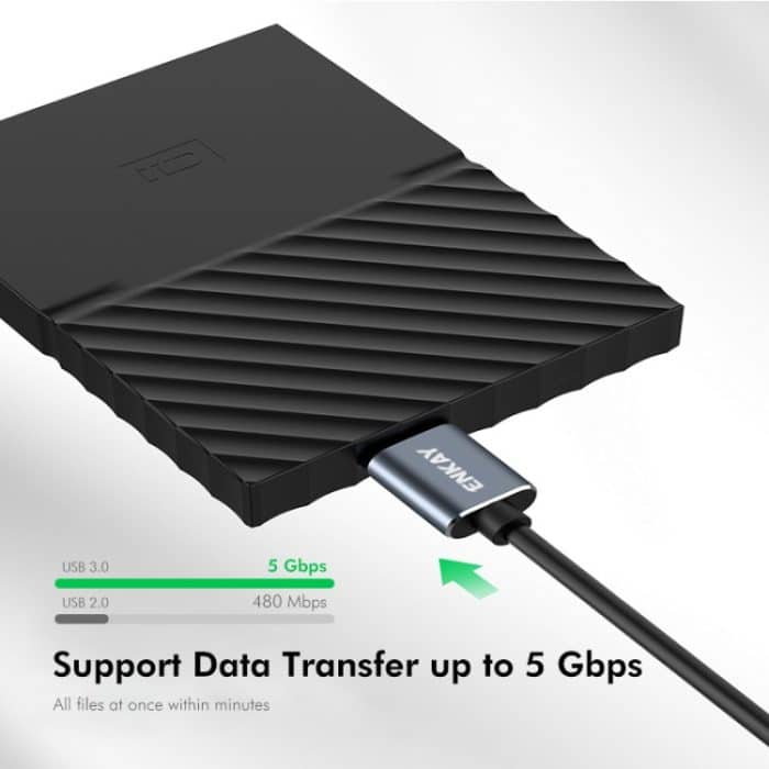 ENKAY USB 3.0 A auf USB 3.0 Micro B 5Gbps Datenkamera-Festplattenkabel, 0.5m, 1m, 1.5m – Bild 3