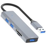 ADS-310A USB-Adapter auf 3 x USB 3.0 + 2 x Kartenleser-Steckplätze Multi-Port-Hub