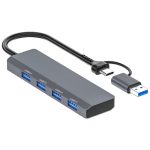 ADS-305D USB / Typ-C zu USB3.0 4-Ports USB HUB Computer Laptop Adapter Dockingstation