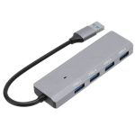 ADS-305A Aluminiumlegierung USB auf 4-Ports USB3.0 USB HUB Laptop Adapter Dockingstation – Bild 2