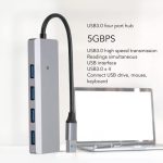 ADS-305A Aluminiumlegierung USB auf 4-Ports USB3.0 USB HUB Laptop Adapter Dockingstation – Bild 4