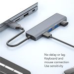 ADS-305A Aluminiumlegierung USB auf 4-Ports USB3.0 USB HUB Laptop Adapter Dockingstation – Bild 6