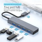 ADS-305A Aluminiumlegierung USB auf 4-Ports USB3.0 USB HUB Laptop Adapter Dockingstation – Bild 8
