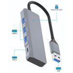 ADS-309A Aluminiumlegierung USB auf 3 x USB 3.0 + Typ-C Datenport-Erweiterungs-Hub-Adapter – Bild 2