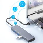 ADS-309A Aluminiumlegierung USB auf 3 x USB 3.0 + Typ-C Datenport-Erweiterungs-Hub-Adapter – Bild 4