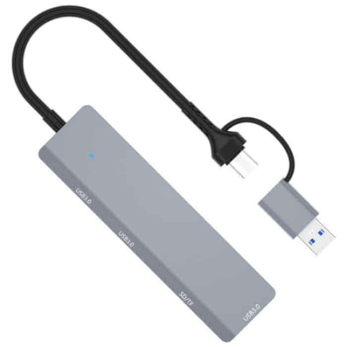 ADS-310D 2-in-1 Typ-C + USB auf 3 x USB 3.0 + SD / TF-Kartensteckplätze Multi-Port-Hub – Bild 2