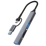 ADS-806D Typ-C + USB zu USB 3.0 Hub SD / TF Kartenleser Multifunktions-Dockingstation