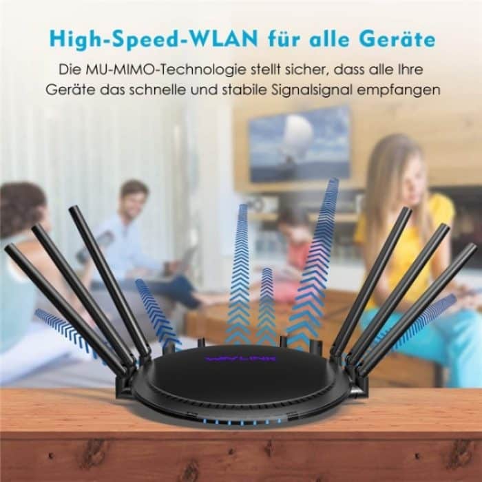 WAVLINK WN531A6 Dualband-WLAN-Repeater AC2100 Gigabit-Ethernet-Port WLAN-Router, US Plug, UK Plug, EU Plug, AU Plug – Bild 7