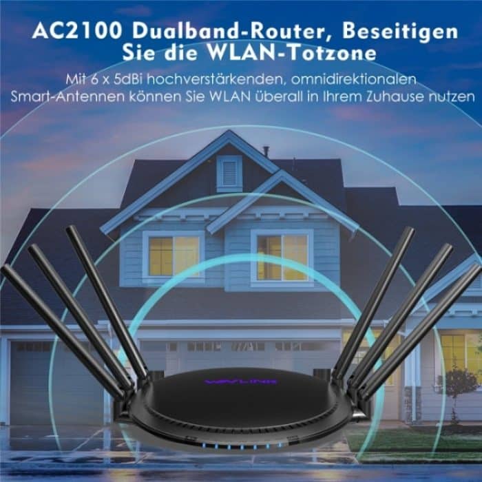 WAVLINK WN531A6 Dualband-WLAN-Repeater AC2100 Gigabit-Ethernet-Port WLAN-Router, US Plug, UK Plug, EU Plug, AU Plug – Bild 8