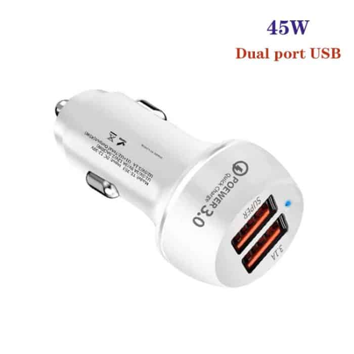 45 W USB QC3.0 30 W + USB 2.0 Voll kompatibles Autoladegerät – Bild 5