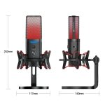 Yanmai X3W Kabelloses/kabelgebundenes Dual-Mode-RGB-Gaming-Mikrofon mit Rauschunterdrückung – Bild 2