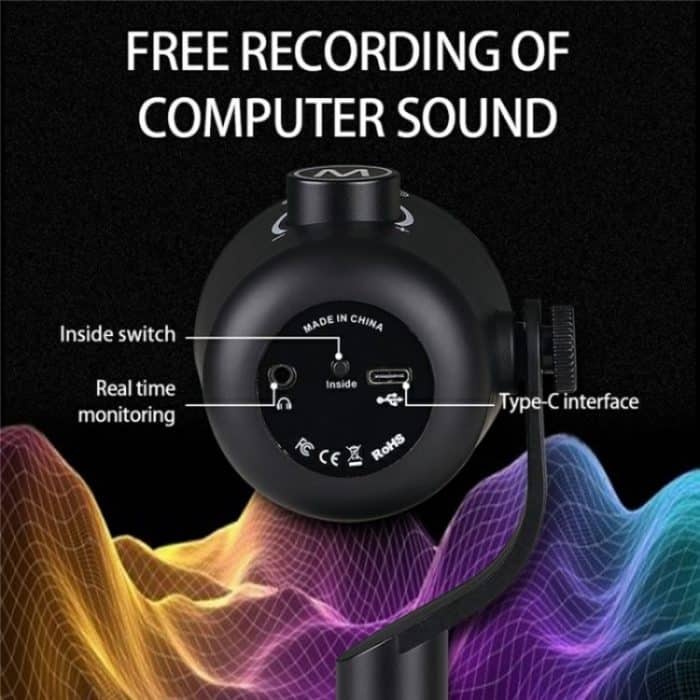 PDO-20 USB-Gaming-Desktop-Mikrofon Rauschunterdrückung Kondensatormikrofon, PDO-20 – Bild 9