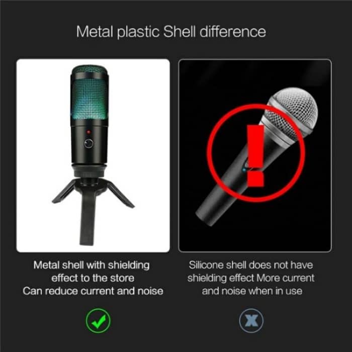 A6 USB-Schnittstelle Laptop-Aufnahmemikrofon mit RGB-Licht – Bild 4