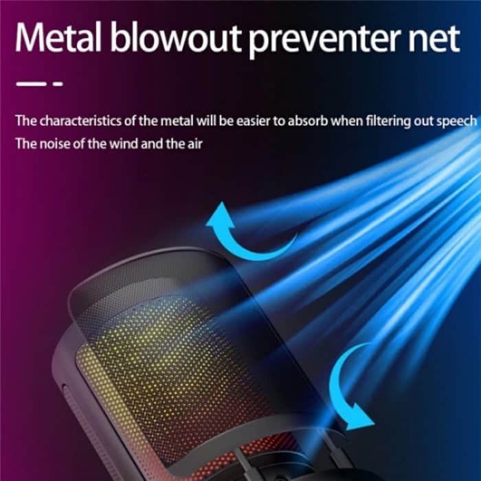 ME6P Professionelles USB-Desktop-Aufnahmemikrofon mit RGB-Licht – Bild 6