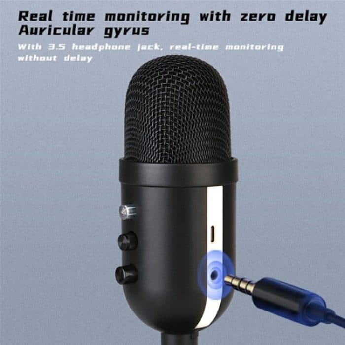 MU2000 Professionelles Desktop-Kondensatormikrofon mit Nierencharakteristik und RGB-Licht – Bild 4