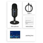 MU2000 Professionelles Desktop-Kondensatormikrofon mit Nierencharakteristik und RGB-Licht – Bild 8