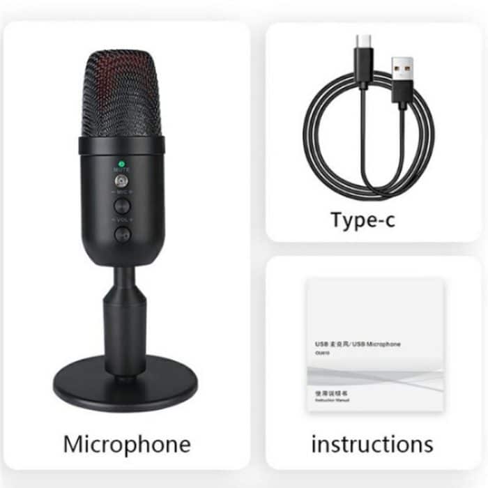 MU1000 Echtzeit-Überwachung von Geräuschen Desktop-Kondensatormikrofon – Bild 8