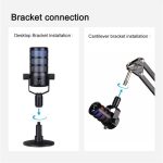 PDO RGB-Licht Live-Streaming Gaming Desktop Rauschunterdrückung Mikrofon – Bild 3