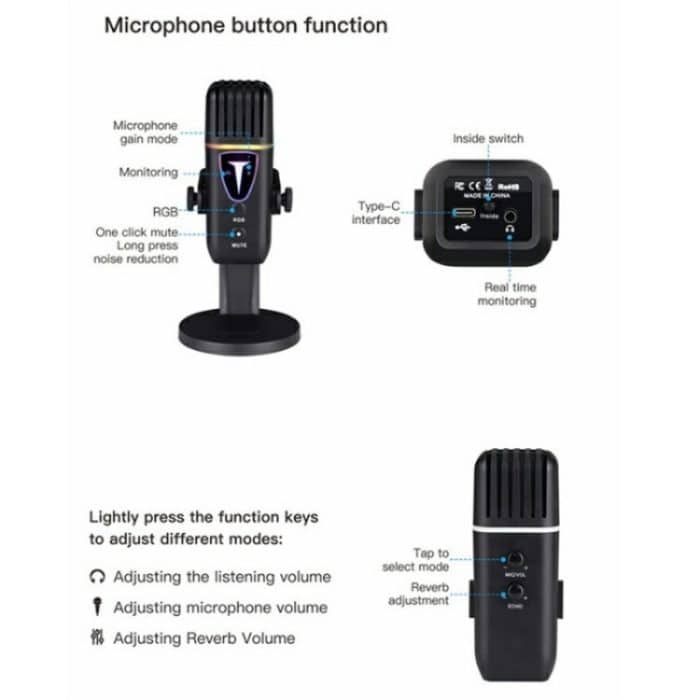 PDO-30 E-Sports Gaming Desktop-Kondensatormikrofon – Bild 3