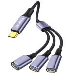 ENKAENK-CB171 Typ-C auf 3 USB 2.0 OTG Splitterkabel Verlängerungskabel, 0.5m, 1.2m