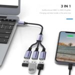 ENKAENK-CB171 Typ-C auf 3 USB 2.0 OTG Splitterkabel Verlängerungskabel, 0.5m, 1.2m – Bild 3