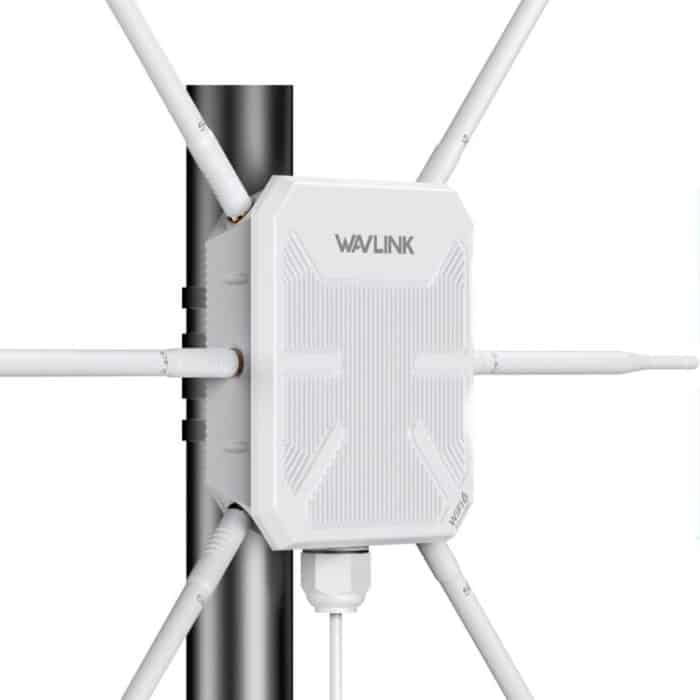 WAVLINK WN588HX3 AX3000 WLAN-Extender für den Außenbereich mit 6 Antennen, Dualband-WLAN-Repeater, US Plug, UK Plug, EU Plug, AU Plug – Bild 1