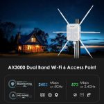 WAVLINK WN588HX3 AX3000 WLAN-Extender für den Außenbereich mit 6 Antennen, Dualband-WLAN-Repeater, US Plug, UK Plug, EU Plug, AU Plug – Bild 6