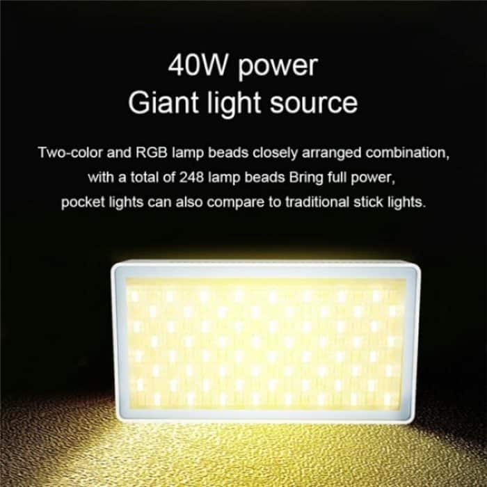 PB40R Video Live-Streaming Tragbares RGB-LED-Videolicht Taschenfotografie-Fülllicht – Bild 6