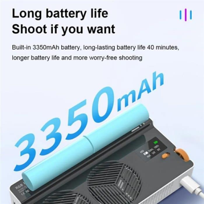 PB40R Video Live-Streaming Tragbares RGB-LED-Videolicht Taschenfotografie-Fülllicht – Bild 9