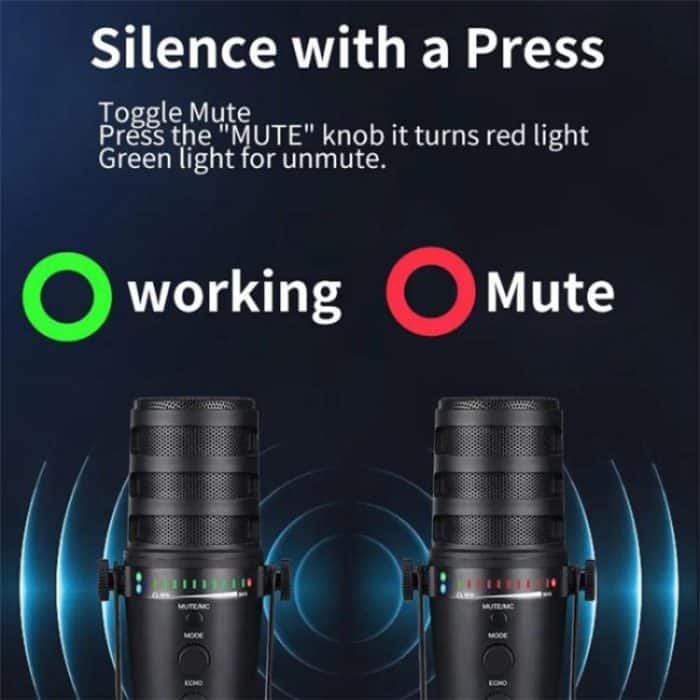 JMARY MC-PW12 360 Grad drehbares USB-Desktop-Mikrofon – Bild 3